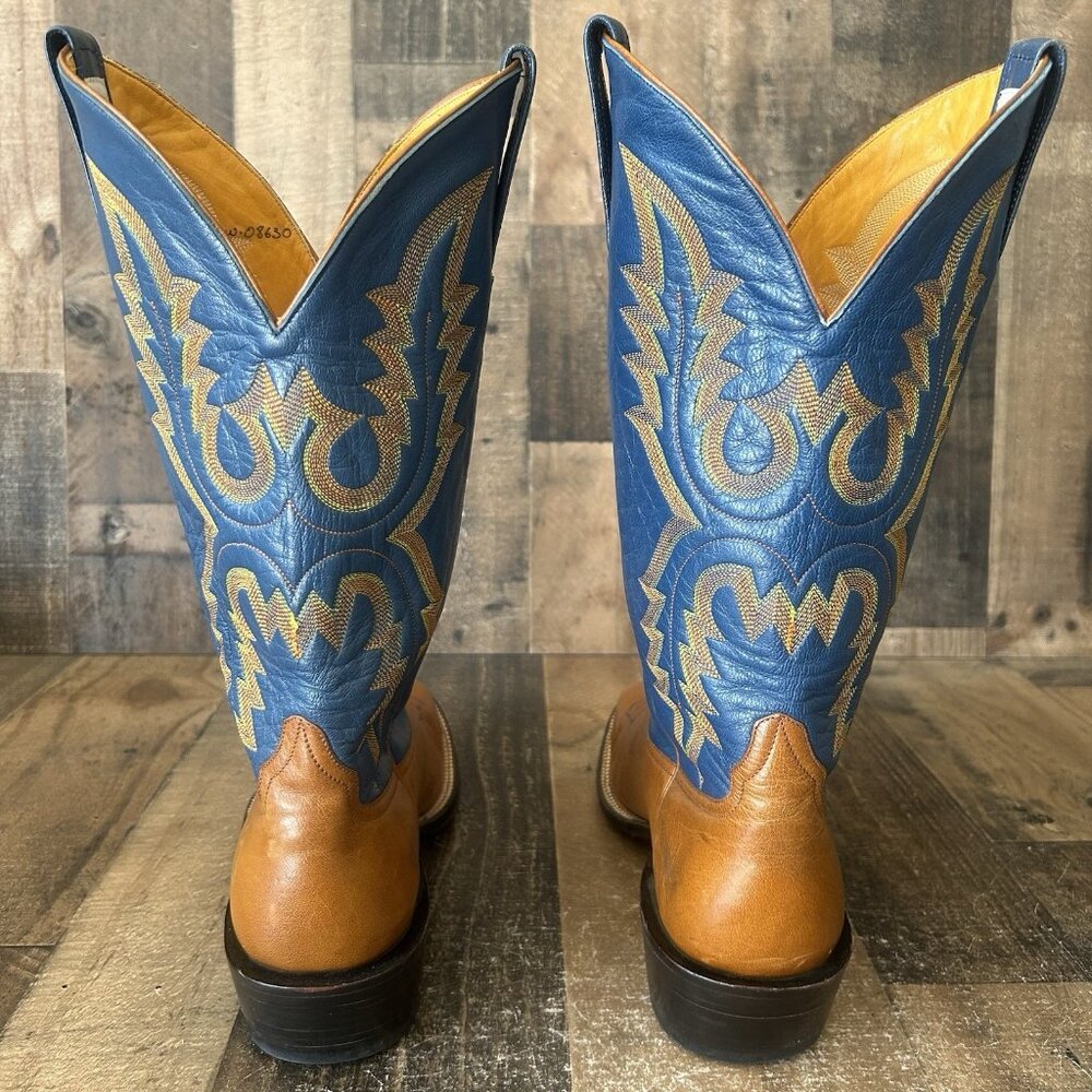 Rod Patrick Vintage Square Toe Western Cowboy Boots Mens 12.5 D - Picture 9 of 12